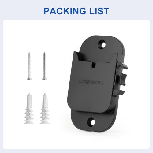 LANMU Wall Mount Holder with Cable Clip Compatible with Shark IX141 IX141AMZ IZ362H IZ376H IZ377H IZ163H Cordless Stick Vacuum, Vacuum Cleaner Storage Hanger, Keep Upright Organization