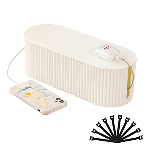 Cable Management Box with 10 Cable Ties, Organizer...