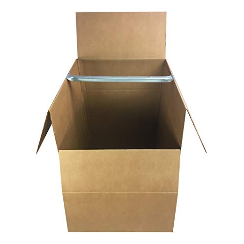 Space Saving Wardrobe Moving Boxes 20 x 20 x 34 Inches Moving Boxes, 1-Pack, Kraft/Corrugated (BOXMINIWAR01) | Kraft/Corrugated, BOXMINIWAR01