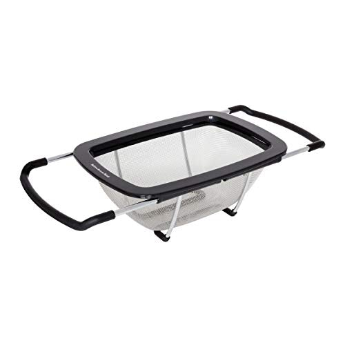 KitchenAid Expandable Stainless Steel Colander, Black