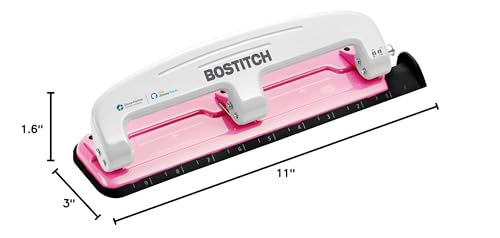 PaperPro inCOURAGE 12 Reduced Effort 3-Hole Punch, 12 Sheets, Pink (2188)