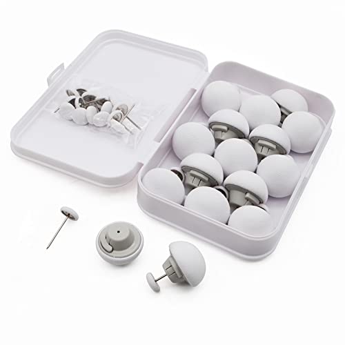 MQUPIN Duvet Pin Duvet Clips 16 Sets, Duvet Cover Pins Comforter Clips with Soft Fabric Material, Double Sided Pin Fasteners for Quilt, Cushions, Curtains - White