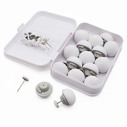 MQUPIN Duvet Pin Duvet Clips 16 Sets, Duvet Cover Pins Comforter Clips with Soft Fabric Material, Double Sided Pin Fasteners for Quilt, Cushions, Curtains - White