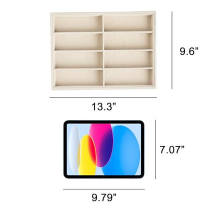 8-Slot Sunglass Organizer,Velvet Sunglass Holder for Drawer | Vanity Glass Holder,Sunglass Case For Multiple Sunglass,Sunglass Tray for Drawer,Sunglass Box for Women,Eyeglass Organizer