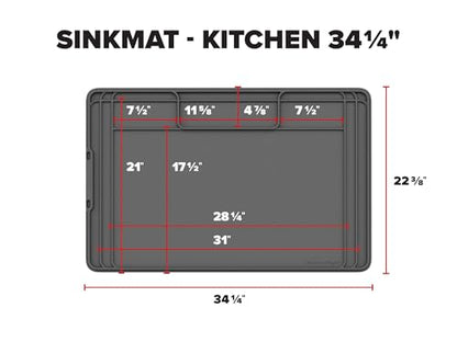 WeatherTech SinkMat – Waterproof Under Sink Liner Mat for Kitchen Bathroom – 34” x 22” Inches - Durable, Flexible Tray – Home undersink Organizer Must Haves, Tan
