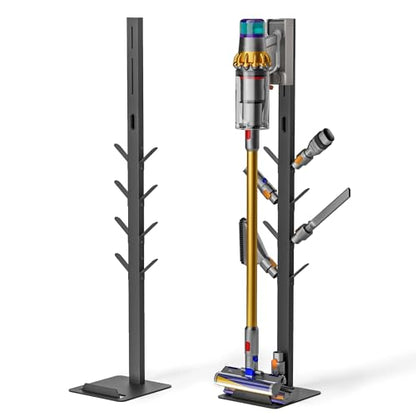 Vacuum Stand Compatible with Dyson G5 V16 V15 NEC180 280TL, Black | for V12 V11 V10 V9 V8 V7, S11 A10 A11, Cordless Vacuum Holder with 8 Storage Hooks, Accessories & Attachments Organizer