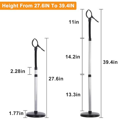 Erytlly Hair Dryer Stand Hands Free 360-Degree Rotating 2 Heads Adjustable Height Metal Hair Dryer Holder Blow Dryer Holder About for 0.5kg Hair Dryer in Bathroom, Vanity, Makeup Room