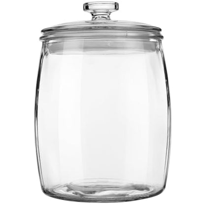 Wide Mouth Glass Jar with Airtight Lid, 1/2 Gal Clear Container
