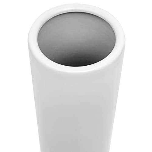 Red Lantern 24" Antique White Porcelain Umbrella Stand