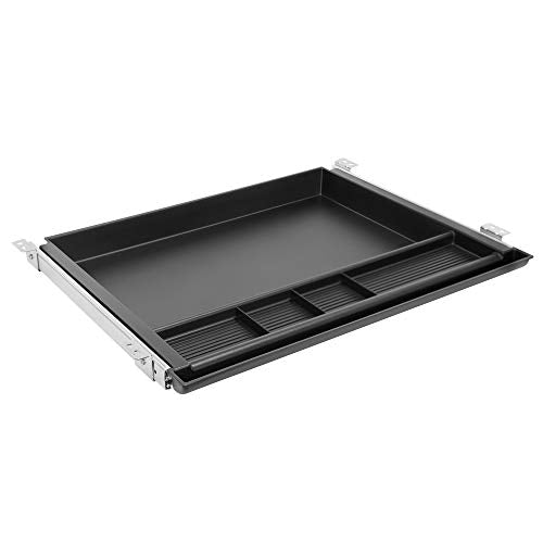 MOUNT-IT! Large Under Desk Pencil Drawer 16 inch Deep | 21.25” W, Ball Bearing Slide-Out Organizer for Office Supplies, Paper & Pencils | Fits Desks Over 1” Thick, Adjustable Extension 16.25”–28”