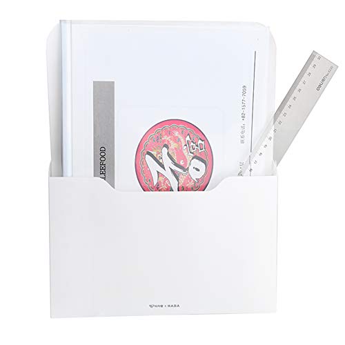Marbrasse 2 Pack Magnetic File Holder - Paper Holder, Pocket Organizer,Hanging Wall File Organizer Office Supplies Storage, Magazine Mail Organizer Case for Notebooks,Planners,Letter (2 Pack)