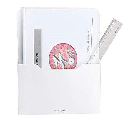 Marbrasse 2 Pack Magnetic File Holder - Paper Holder, Pocket Organizer,Hanging Wall File Organizer Office Supplies Storage, Magazine Mail Organizer Case for Notebooks,Planners,Letter (2 Pack)