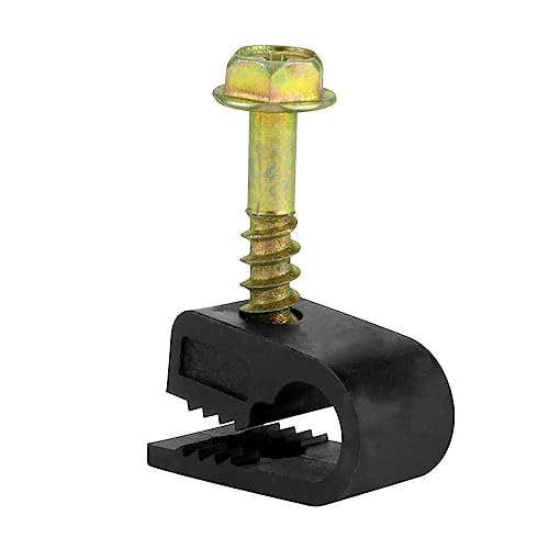 Skywalker Flexible Single Cable Screw Clips (Pack of 100 / Black)