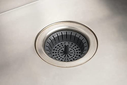 Kitchen Sink Strainer 3.25" - Dripsie Anti-Clog Food Catcher, Flexible Drain Basket, Dishwasher Safe, Standard Fit, Made in USA (1-Pack Gray)