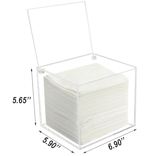 Disposable Face Towel Holder Storage Box Acrylic Facial Towels Container