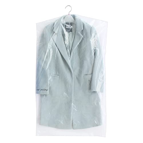 50 Pack 23.6x40inch Clear Plastic Clothes Covers f... (Clear | Plastic)