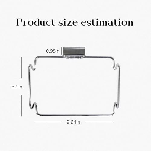 2-Pack RV Stainless Steel Trash Holder, Multi-Functional Hooks for Bathroom, Cabinet Door, Kitchen, Camper,RV Trash Can For Inside、Durable No-Punch Installation, Silver