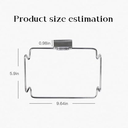 2-Pack RV Stainless Steel Trash Holder, Multi-Functional Hooks for Bathroom, Cabinet Door, Kitchen, Camper,RV Trash Can For Inside、Durable No-Punch Installation, Silver