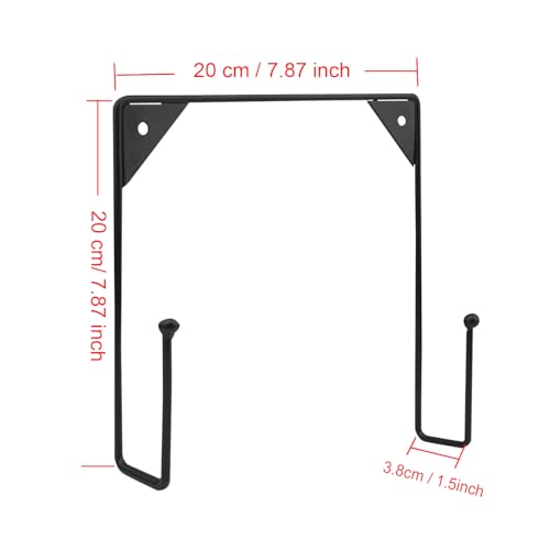 7.87 inch Large Plate Stands for Display, Wall Mou... (2 Pcs Black | Metal)