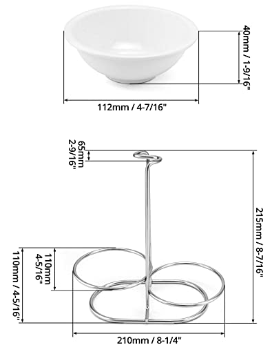 Standing Spoon Rest, Ceramic Cutlery Stand Upright... (White/Silver | Ceramic)