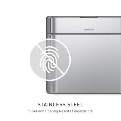 simplehuman Compost Caddy, Detachable and Countertop Bin, 4 Liter / 1.06 Gallon, Brushed Stainless Steel
