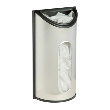 Honey-Can-Do Stainless Steel Plastic Bag Saver & Trash Bag Dispenser, Wall-Mounted Plastic Bag Organizer for Kitchen, Pantry, Garage, Durable Stainless Steel Storage for Grocery Bags and Space-Saving