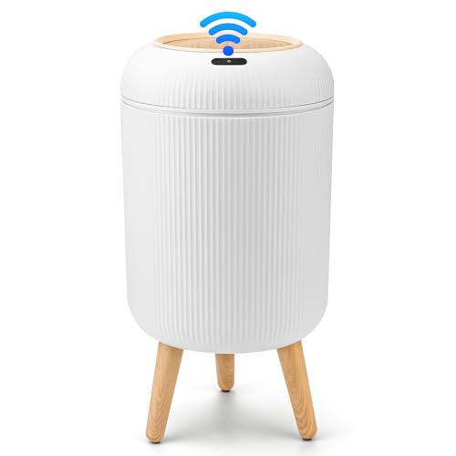 Pukomc Smart Sensor Wastebasket, Convenient and Hygienic Easy to Use | Technology Sensor Waterproof Wastebasket Plastic Trash Can for Kitchen, Bathroom, Bedroom, Living Room, Office and Outdoor