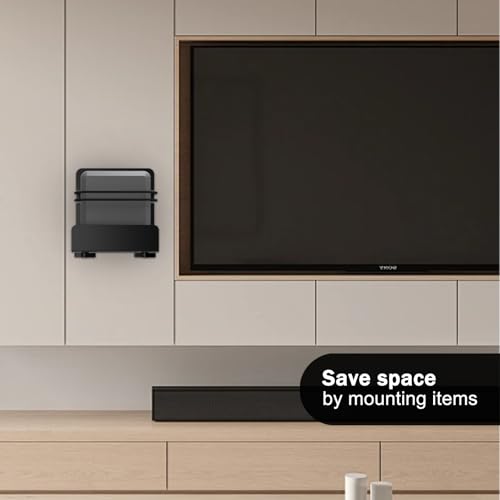 1 pcs Cable Box Mount, Adjustable Wall Mount for Small and Wide Devices | Modem Mount, Wall Mount Bracket Compatible for Cable Boxes, Modems, DVD Players,PS3, PS4, Xbox One S
