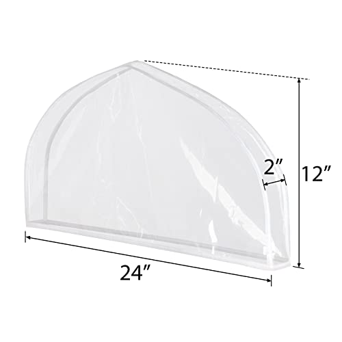 Zilink Clear Shoulder Covers for Clothes Dust Cover Protectors, 15 Pack | 2 in Gussted, Breathable, Dust Covers for Hanging Clothes for Suit, Coats, Jackets, Dress Closet Storage