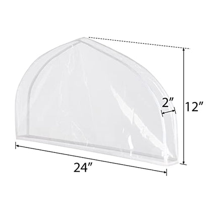 Zilink Clear Shoulder Covers for Clothes Dust Cover Protectors, 15 Pack | 2 in Gussted, Breathable, Dust Covers for Hanging Clothes for Suit, Coats, Jackets, Dress Closet Storage