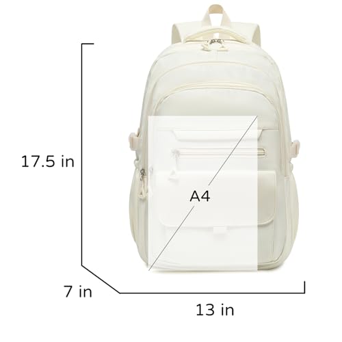 Phaoullzon Girls School Backpack for Boys Middle High College Teen Bookbag | Pink Bow Black Beige Cherry Kids Aesthetic Bag Cute Laptop Daypack Women Travel Book Bag Mochilas Escolares Para Niñas