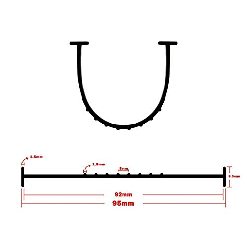 Garage Door Bottom Seal Kit with U-Shape Weather Stripping, Universal Professional Grade T-End Rubber Strip, 5/16" x 3 3/4" x 20 Feet (Black)