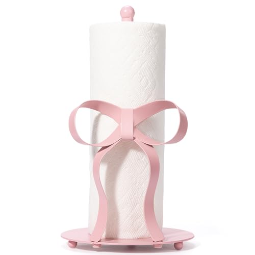 Pink Bow Paper Towel Holder Coutertop - Bow Accent... (Pink Bow | Metal)