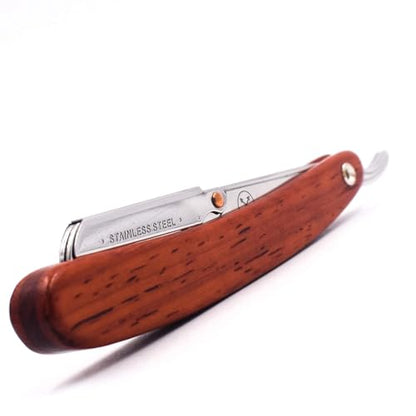 Parker SRRW Rosewood Handle Barber Straight Razor & 5 Blades | Rosewood Handle, Stainless Steel Arm And Clip-Lock Blade Holder Deliver Dependable Balance. Includes 5 Premium Razor Blades.