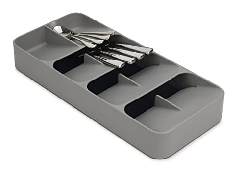 DrawerStore Compact Utensil Organizer For Kitchen... (Grey | Plastic)