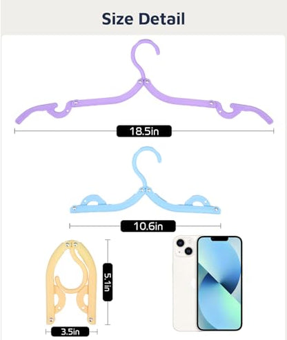 30 Pcs Travel Hangers, Cruise Ship Essentials Foldable Hangers Plastic Travel Essentials, Portable Cruises Must Haves 2026 for Skirt, Suitcase, RV Camping Airplane Europe Vacation Essential