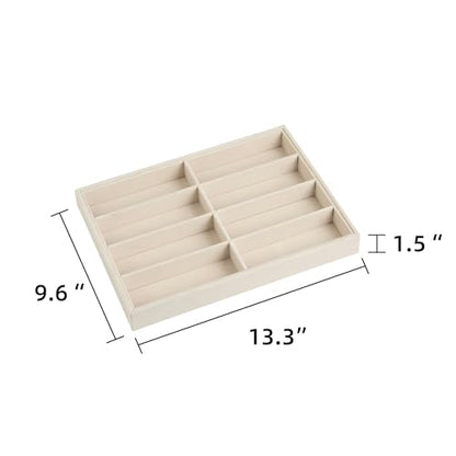 8-Slot Sunglass Organizer,Velvet Sunglass Holder for Drawer | Vanity Glass Holder,Sunglass Case For Multiple Sunglass,Sunglass Tray for Drawer,Sunglass Box for Women,Eyeglass Organizer