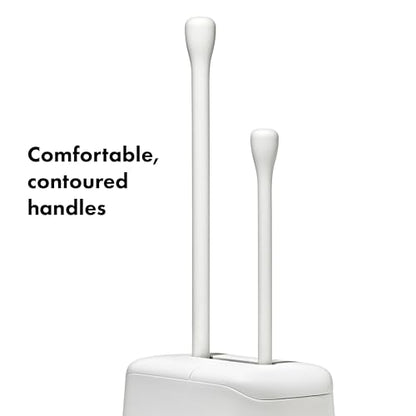OXO Good Grips Toilet Brush & Plunger Set - White