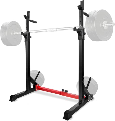 Squat Rack for Home Gym, Adjustable Barbell Stand... (Alloy Steel)