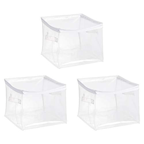 Clear Zippered Storage Bags for Closet Organizatio... (3 Count | Clear | Plastic)