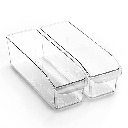 BINO | Plastic Storage Bins, Small | THE CURVE COLLECTION | Multi-Use Organizer Bins | Storage Containers Kitchen, Pantry and Home Organization | Fridge Organizers | Pantry Organization and Storage
