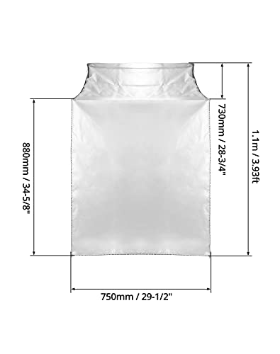QWORK Washer and Dryer Covers, Heavy Duty Waterproof Washing Machine Cover for Most Top Load or Front Load Machine, Dustproof, All Weather Protection, 29" W x 28" D x 43" H
