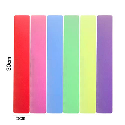 48PCS 12x2inch Thick Library Book Dividers for Shelves with Stickers