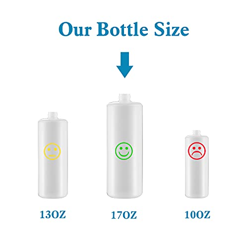 Built in Soap Dispenser for Kitchen Sink, Brushed Nickel Stainless Steel Countertop Pump Head (Plastic Built-in), Dish Soap Hand Lotion Dispenser with Refillable 17OZ Bottle