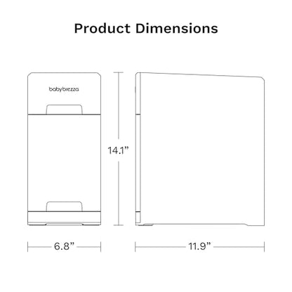 Baby Brezza Covered Drying Rack & Countertop Organizer, 8 Bottle Capacity | Ultimate Counter Neatness with Unique Mess Containing Lid on Rack - Vertical Bottle Storage, Large Capacity Plus Accessories