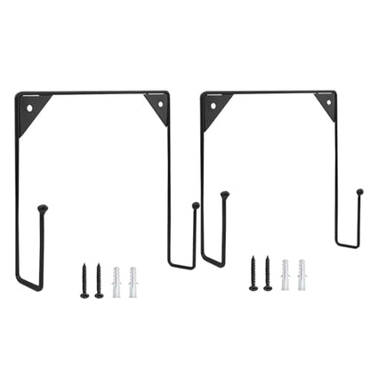 7.87 inch Large Plate Stands for Display, Wall Mou... (2 Pcs Black | Metal)