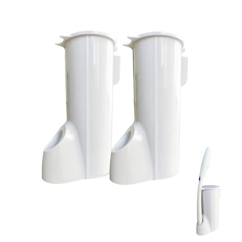 2 Packs Toilet Caddy Wand Holder (Holder Only, No Wand), Disposable Brush Kit, Stand Toilet Cleaning Starter Kit, Wall Mounted Storage Caddy.