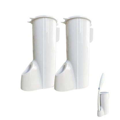 2 Packs Toilet Caddy Wand Holder (Holder Only, No Wand), Disposable Brush Kit, Stand Toilet Cleaning Starter Kit, Wall Mounted Storage Caddy.