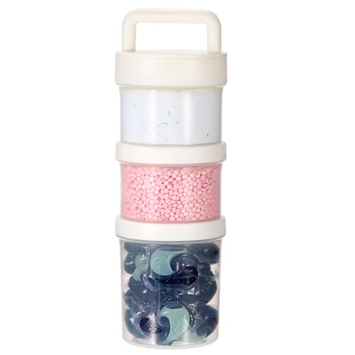 Portable Laundry Detergent Dispenser with Handle,... (White | Plastic)