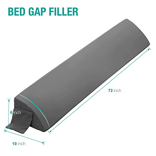 Cal King Wedge Pillow Headboard/Bed Wedge Pillow f... (Gray | Foam)